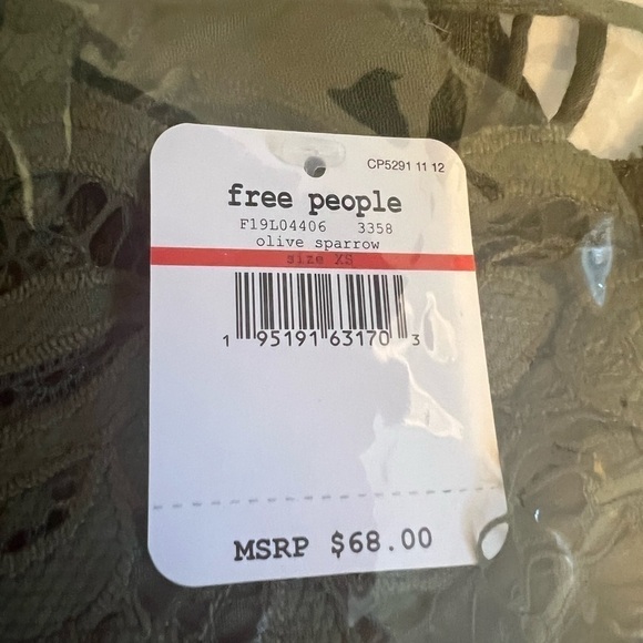 Free People Adella Cami Olive Sparrow Green Size XS - Picture 4 of 5